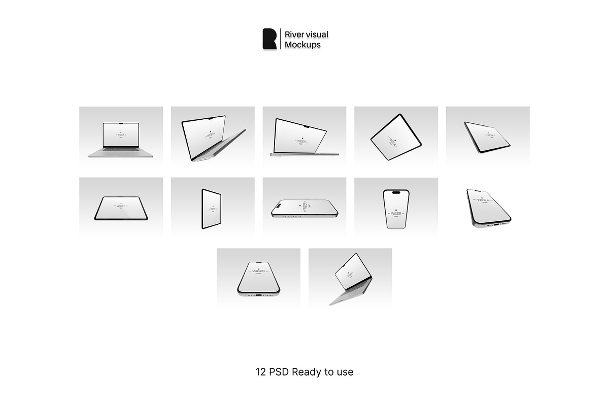 Device Mockup Wider Series Bundle, a Device Mockup by River Visual (Photo 2 of 14)