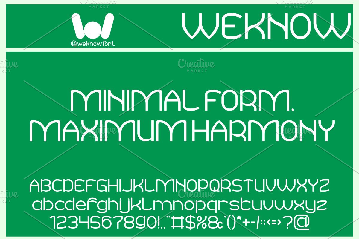 Minimal Clean font, a Sans Serif Font by weknow (Photo 4 of 8)