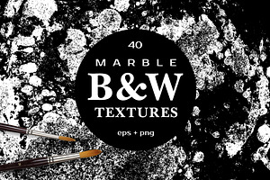 MARBLE B&W Vector Textures
