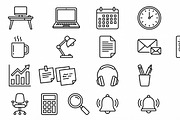 42 Vector Home Office Icon Set, an Outline Icon by adenpinkstore (Thumbnail 1 of 12)