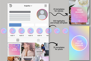 Holographic CANVA Branding Bundle