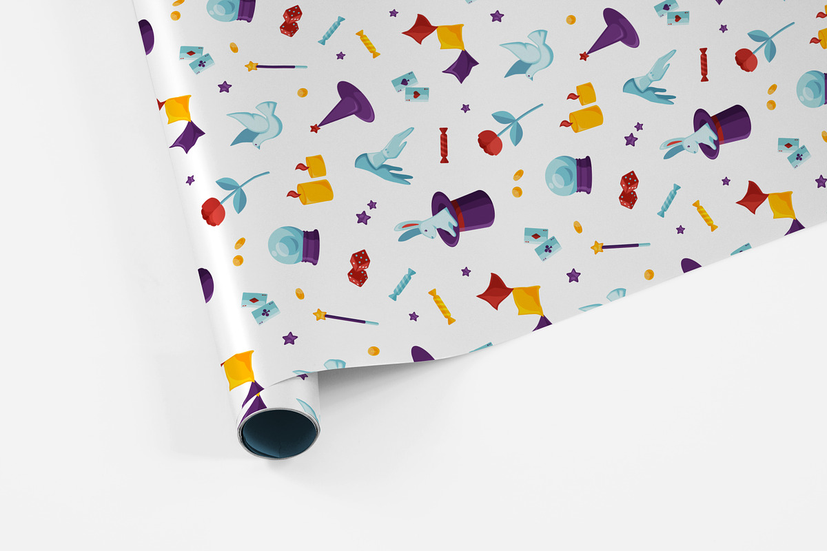 Magic show set, seamless pattern, a Decorative Illustration by Good Studio (Photo 6 of 6)