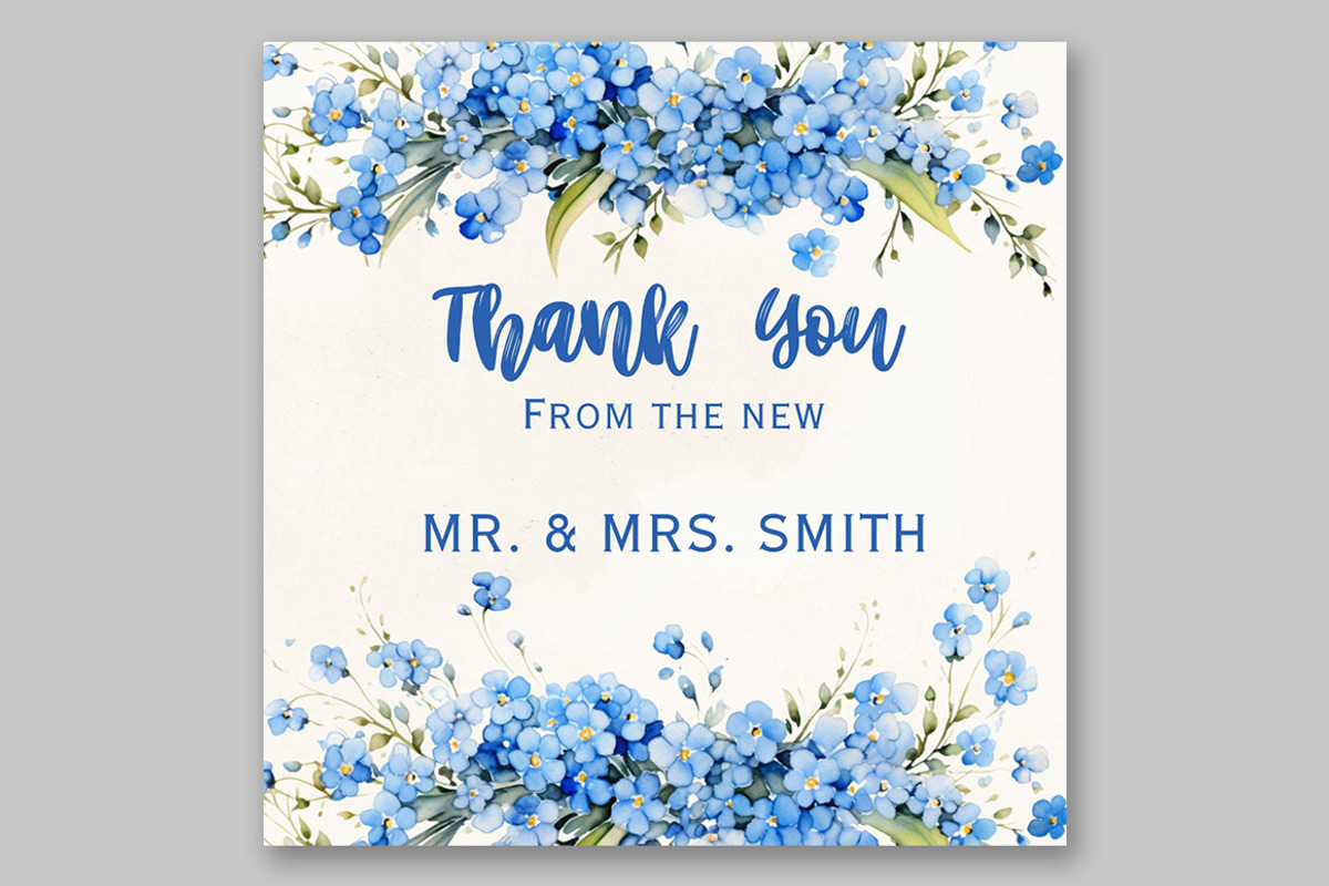 Light Blue flowers Clipart, a Decorative Illustration by LeCoqDesign (Photo 5 of 5)