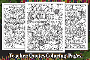 Teacher Quotes Coloring Pages, an Illustration by protabsorkar11