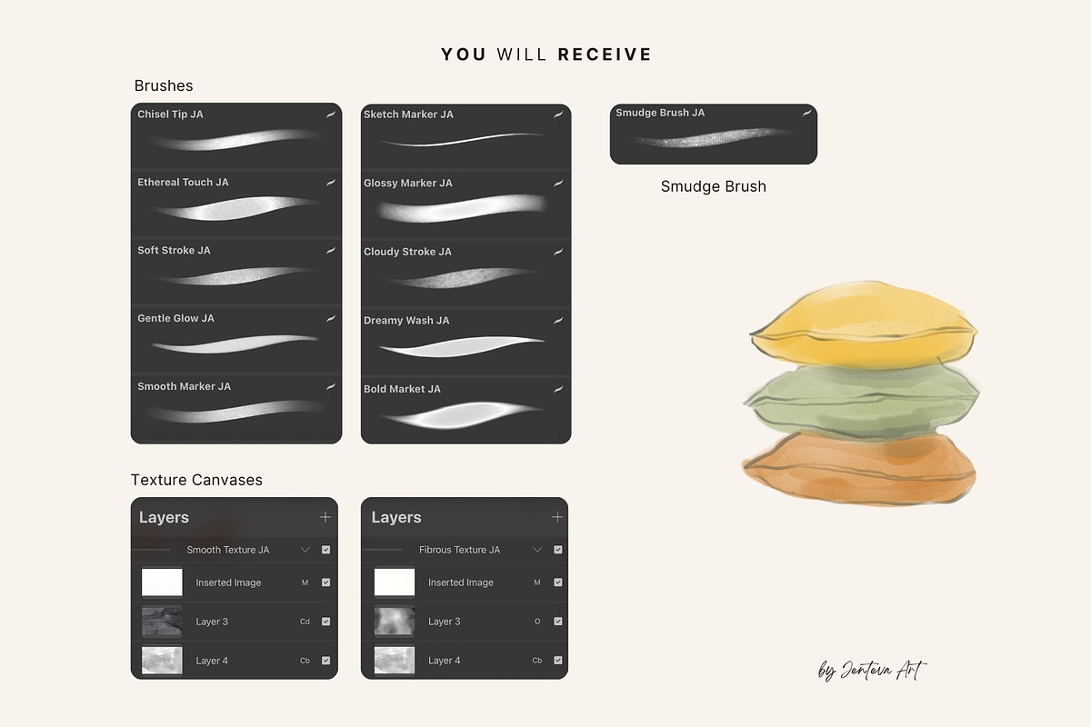 Realistic Procreate Marker Brushes, a Brush Add-On by Jenteva Art (Photo 12 of 13)