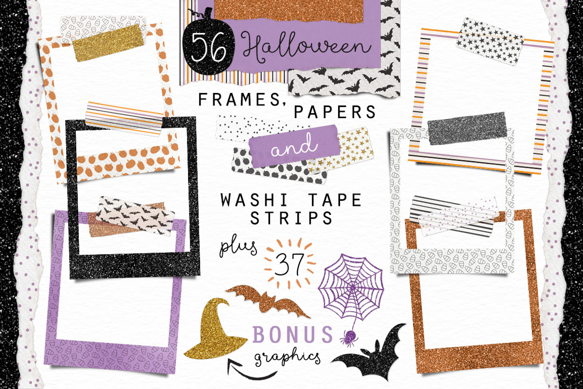 Halloween Frames, Paper & Washi Tape, an Object Graphic by patternpop studio (Photo 1 of 6)