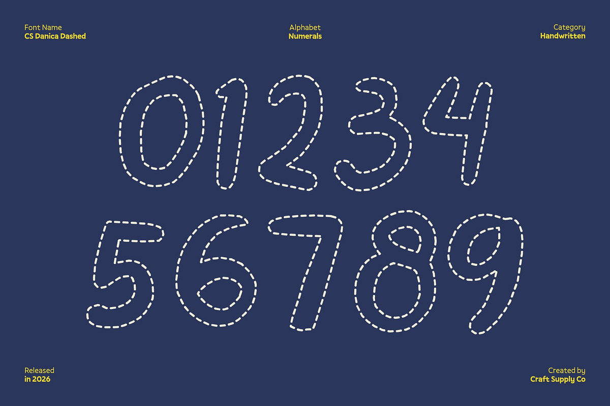 CS Danica Dashed, a Script Font by Craft Supply Co. (Photo 6 of 8)