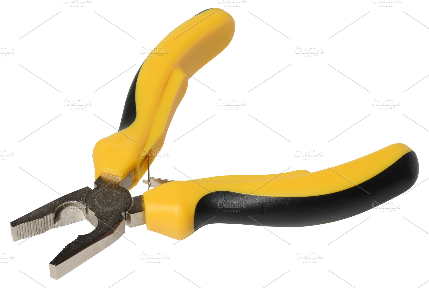 Pair of yellow and black long nose pliers, an essential hand too, an Industrial Photo by ndanko