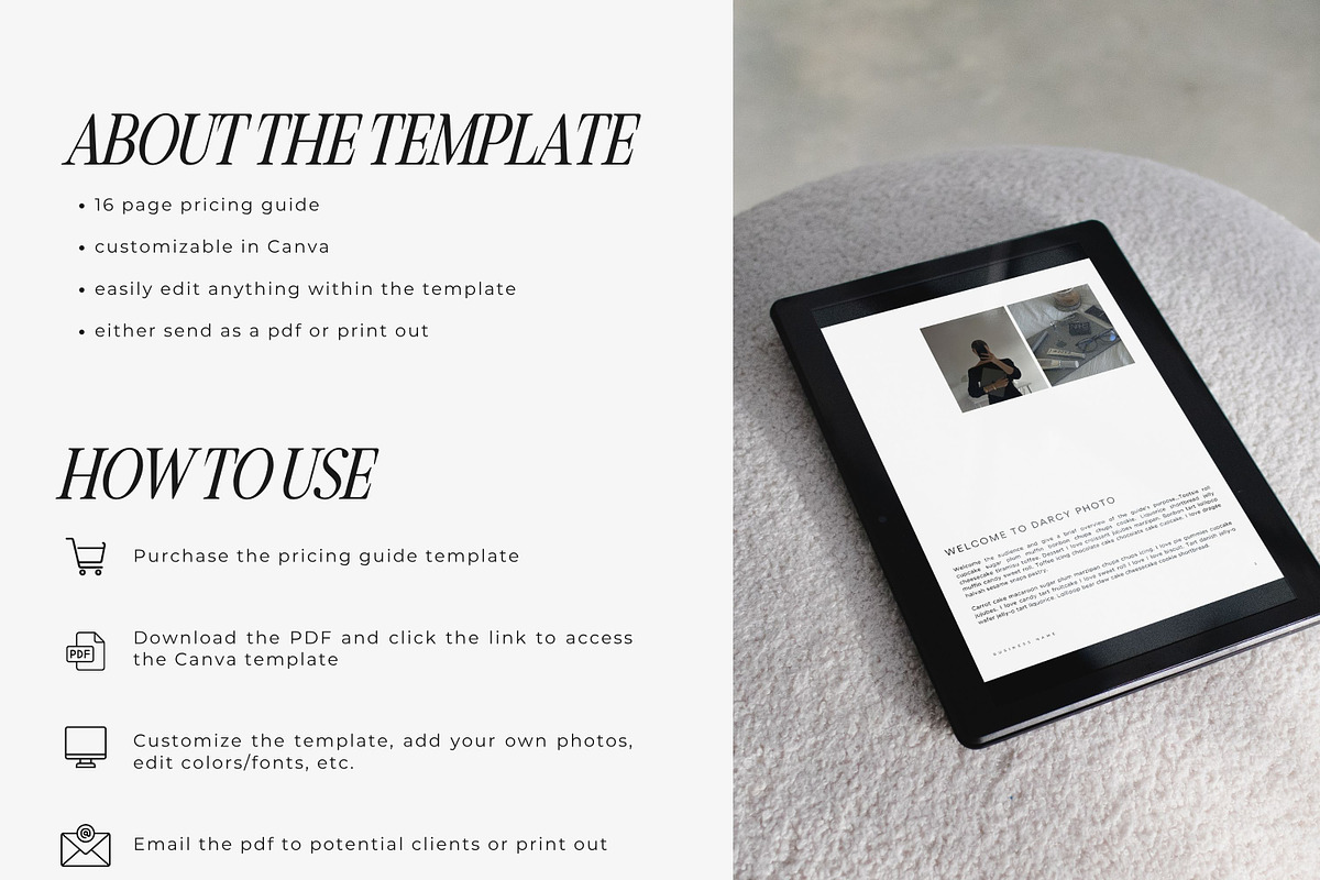 Photographer Pricing Guide Template, a Marketing Template by Blush Created (Photo 3 of 19)
