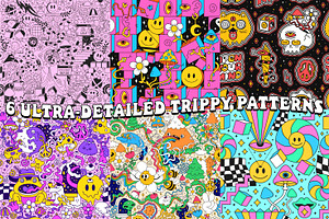 6 ultra-detailed trippy patterns