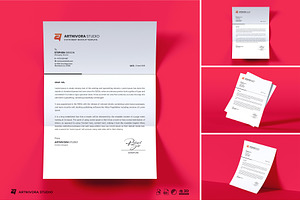 Letterhead Mockup Sets, an Advertising Mockup by Artnivora.Std