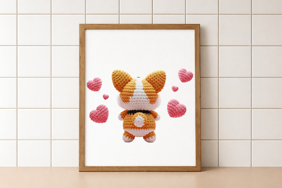 Crochet Dog Valentine PNG, an Illustration by DreamArtGraphic (Photo 3 of 4)