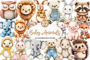 Vintage Knitted Plush Baby Animals P, an Illustration by Watercolor design (Thumbnail 1 of 5)