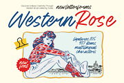 Western Rose Modern Brush, a Script Font by stylishtype.co (Thumbnail 1 of 10)