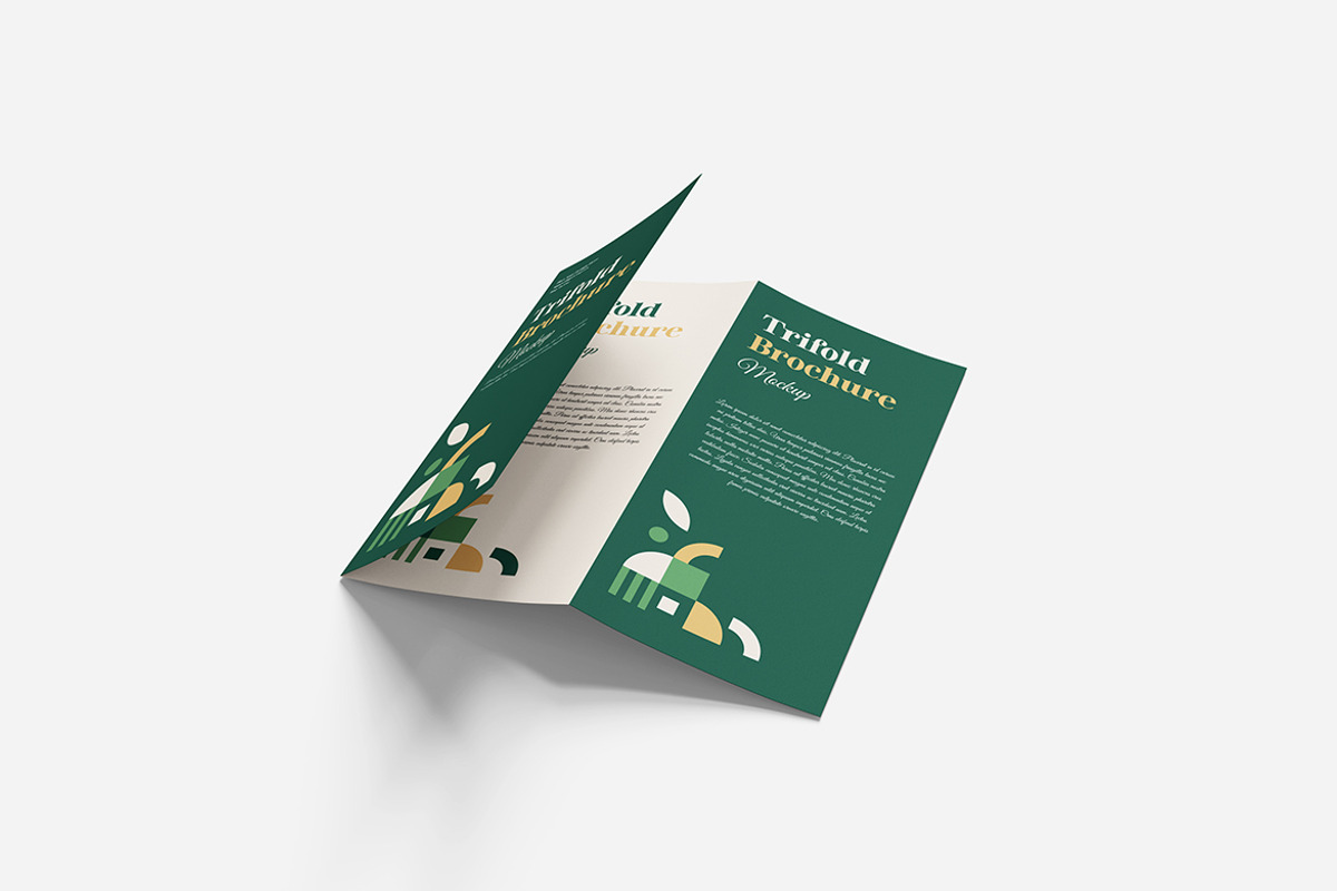Minimalist Trifold Brochure Mockup, an Advertising Mockup by bimockup (Photo 3 of 6)