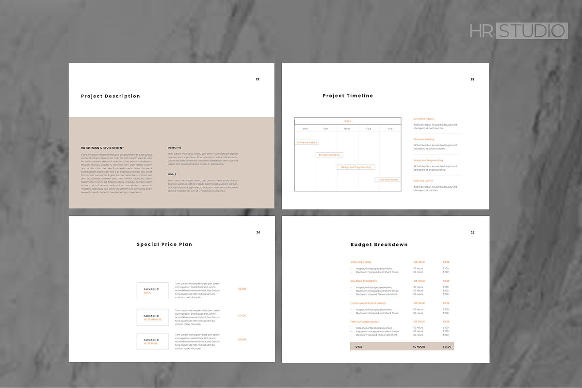 Project Proposal | Adobe InDesign, a Brochure Template by HR Studio (Photo 7 of 8)