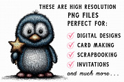 Christmas Ice Blue Penguin Clipart, an Illustration by Libby Wishes (Thumbnail 4 of 7)