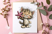 Whimsical summer cat clipart, an Illustration by SinaCreation (Thumbnail 6 of 8)