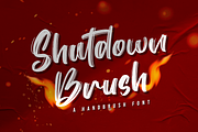 Shutdown Brush, a Script Font by RockboyStd (Thumbnail 1 of 12)