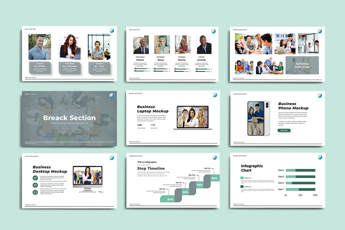 Business Powerpoint Template, a Presentation Template by yanindesign (Photo 4 of 5)