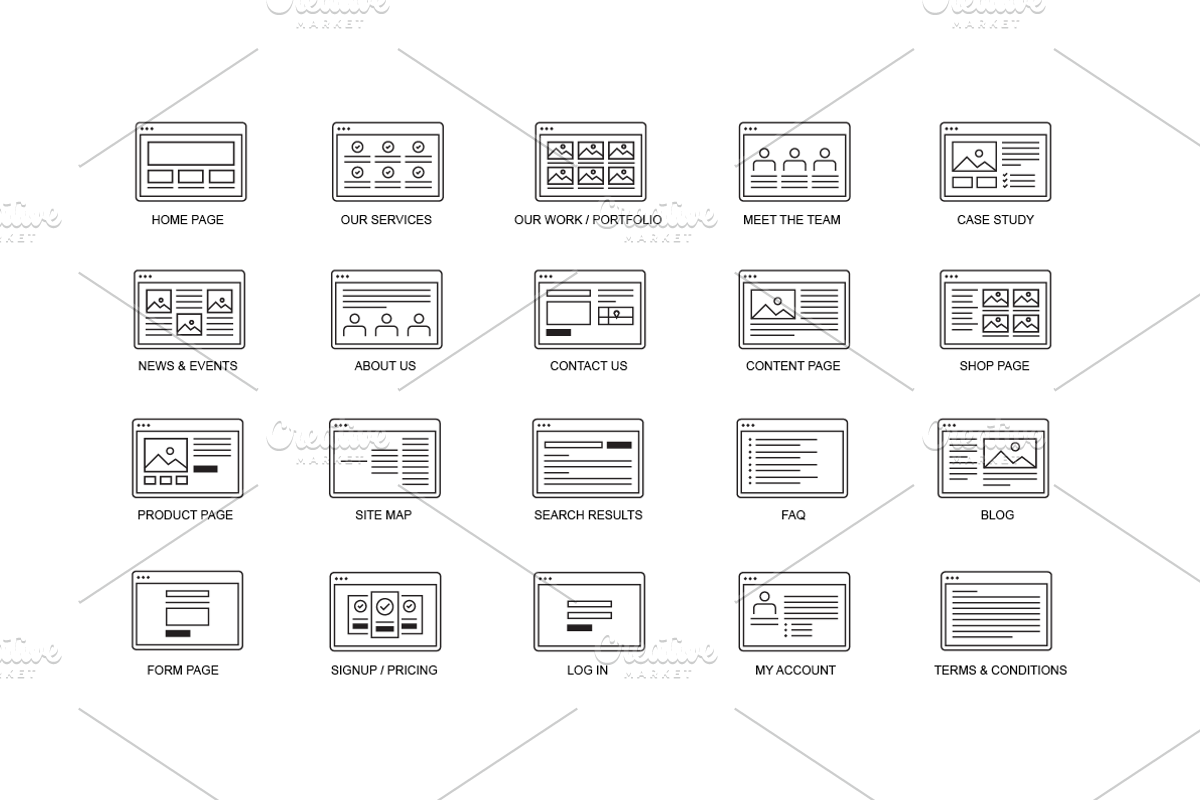 Website Site Map Kit, a Product Mockup by PitchStock (Photo 2 of 5)