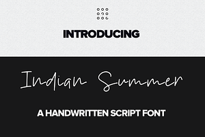 Indian Summer Handwritten font