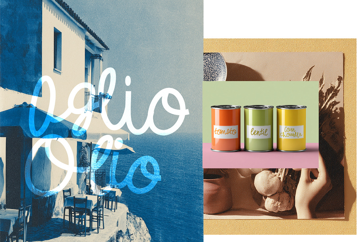 Aglio Olio Handwritten Display, a Handwritten Font by Studio Mischief (Photo 9 of 12)