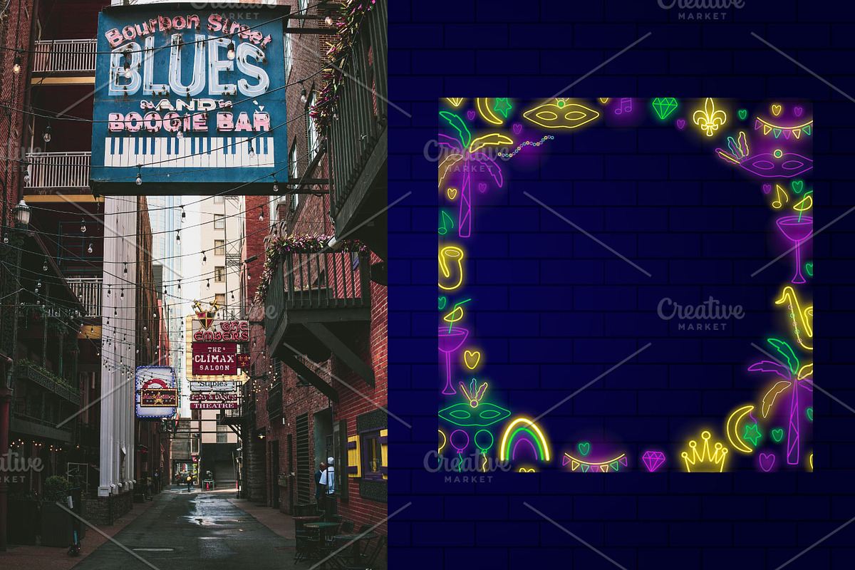 Mardi Gras Neon Vector Icons, an Outline Icon by kh_cat (Photo 3 of 3)