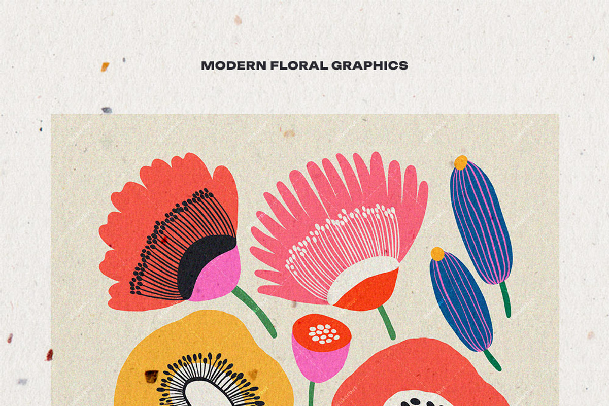 Abstract Floral Market Graphics, a Decorative Illustration by likorbut (Photo 9 of 11)