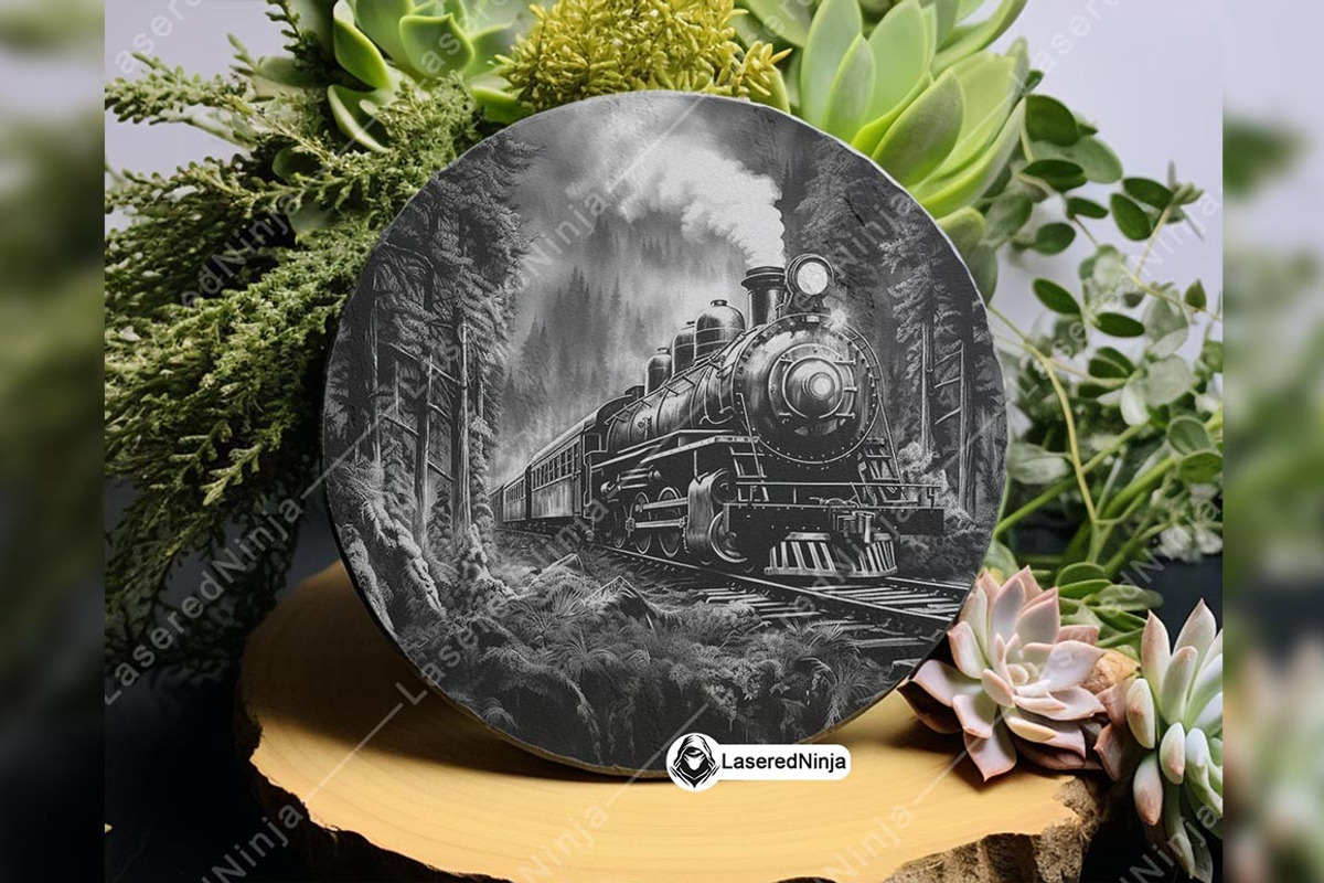 Steam Engine Train Jungle Railway, a Background Graphic by LaseredNinja (Photo 4 of 7)