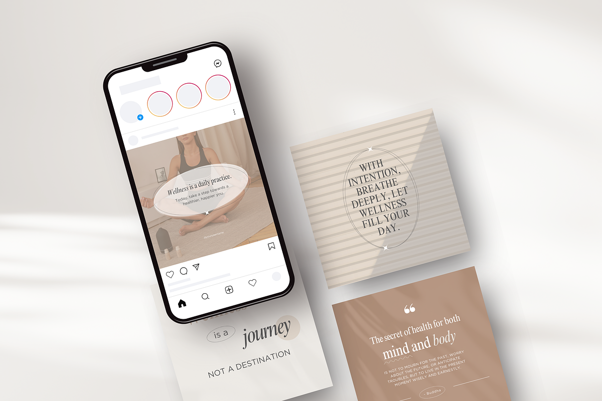 Wellness Quote Instagram Templates, a Social Media Template by DigiPax (Photo 7 of 11)