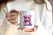Pink Teddy Bear Clipart, Sweet Dream, an Illustration by CreationArt (Thumbnail 9 of 9)