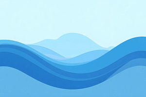 Modern Aqua Flow Curve Background Ve