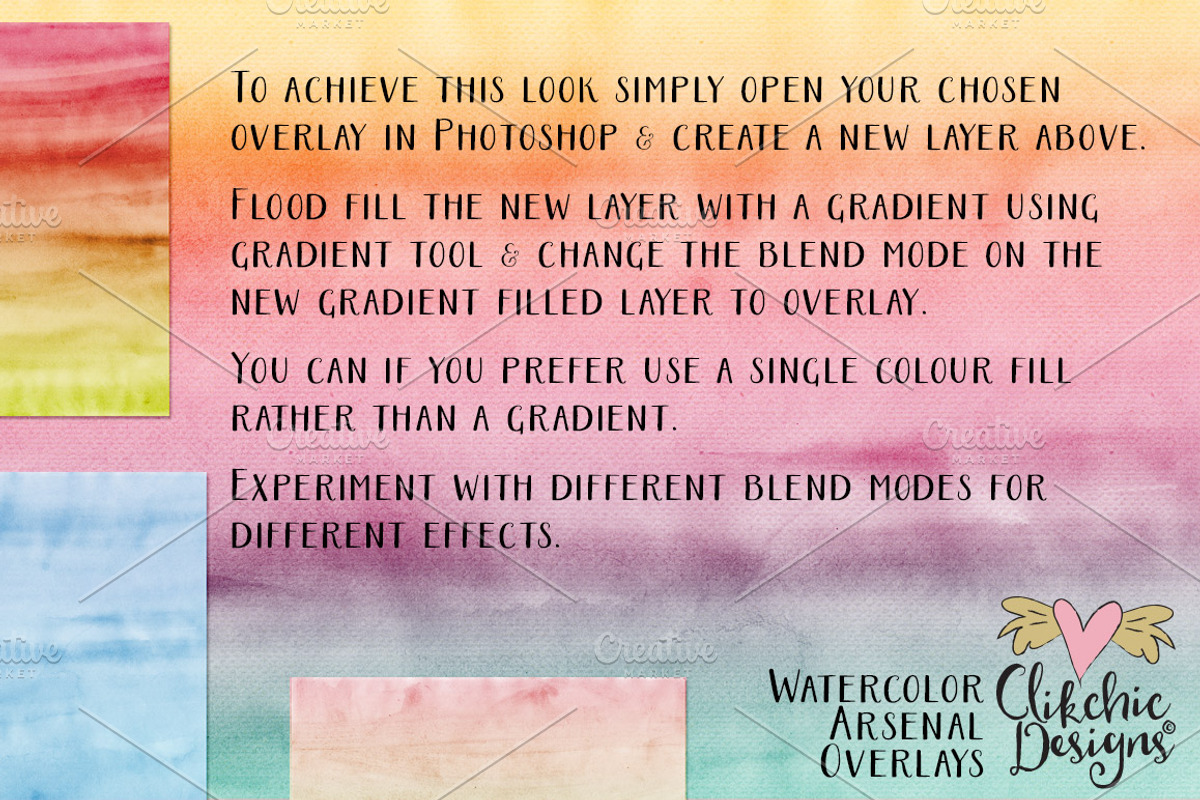 Watercolor Arsenal Overlays preview 3