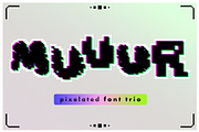 Pixelated font trio: MUUUR, a Sans Serif Font by Pásha (Thumbnail 1 of 8)