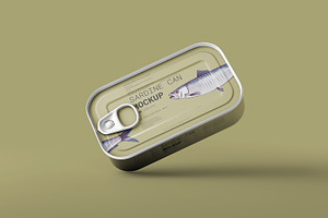 Sardine Can Mockups, a Packaging Mockup by MockupFree.Net