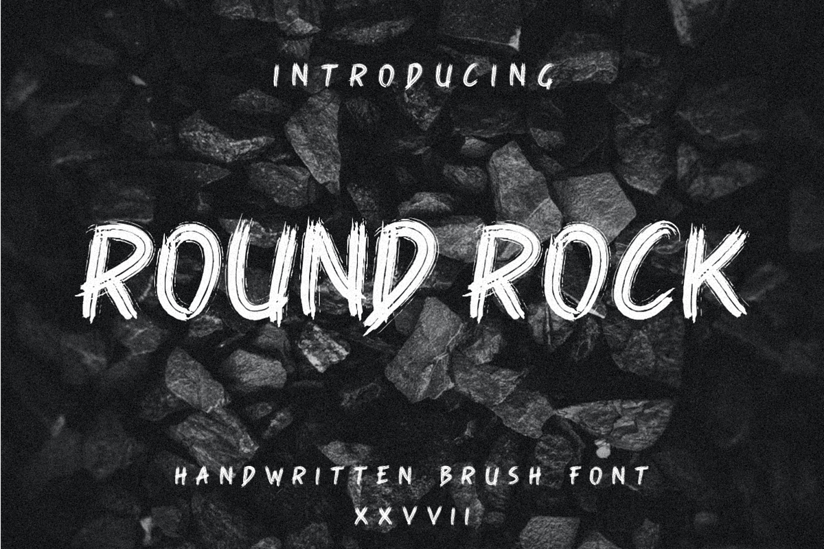 Round Rock Brush Font, a Script Font by Typegoals Studio (Photo 1 of 7)