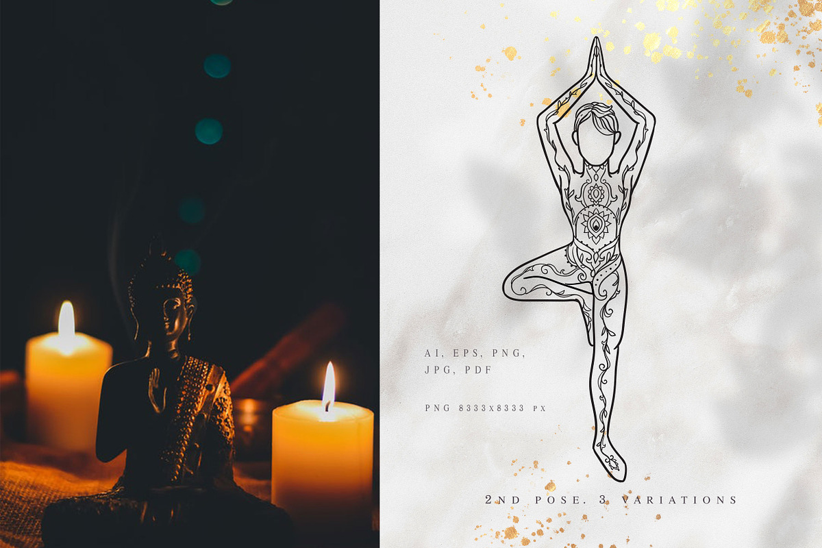 Lotus Man Set. 31 elements, an Illustration by anvinoart (Photo 11 of 16)