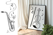 Musical Instruments Clipart, an Education Illustration by ArtGiftsStudio (Thumbnail 3 of 4)