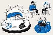 Relaxation moments, a Person Illustration by Huza Studio (Thumbnail 7 of 13)