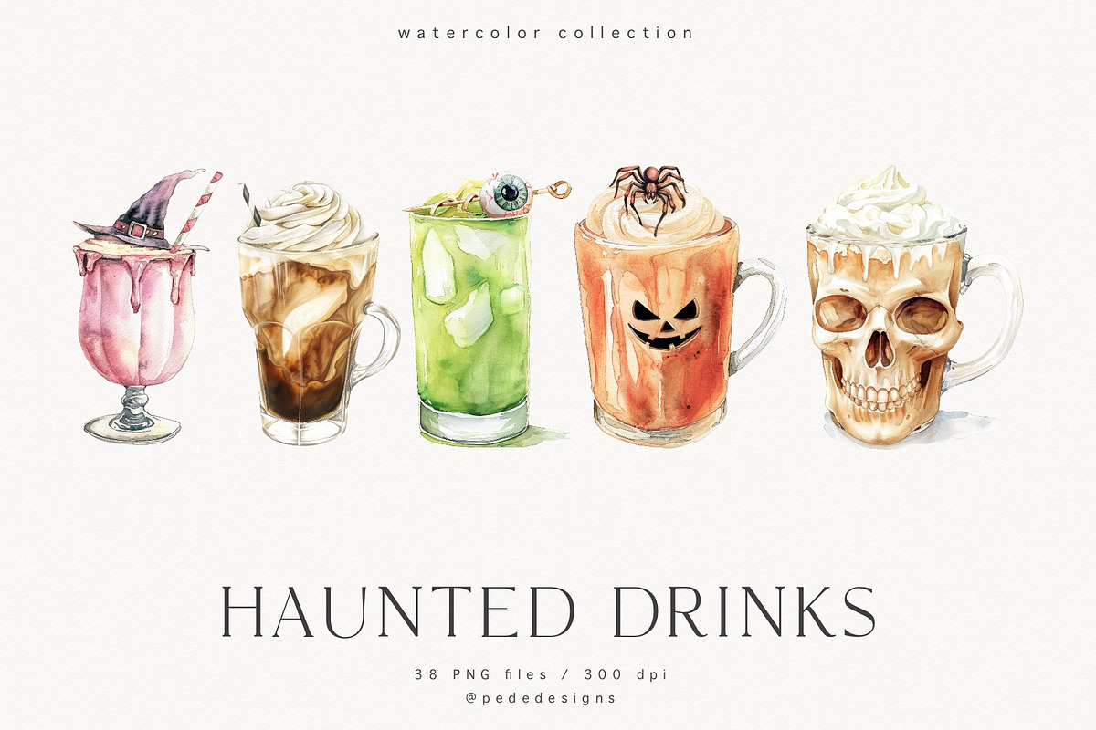 Haunted Drinks, a Food Illustration by PeDe Designs (Photo 7 of 8)