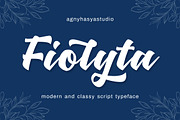 Fiolyta - Script Font, a Script Font by agnyhasyastudio (Thumbnail 1 of 9)