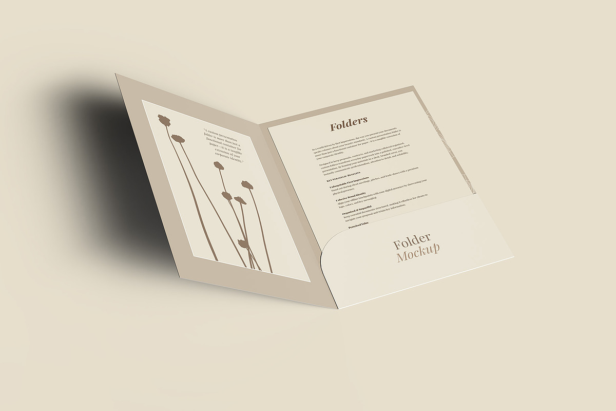 Folder Mockup - 12 Views, a Packaging Mockup by Illusiongraphic (Photo 3 of 28)