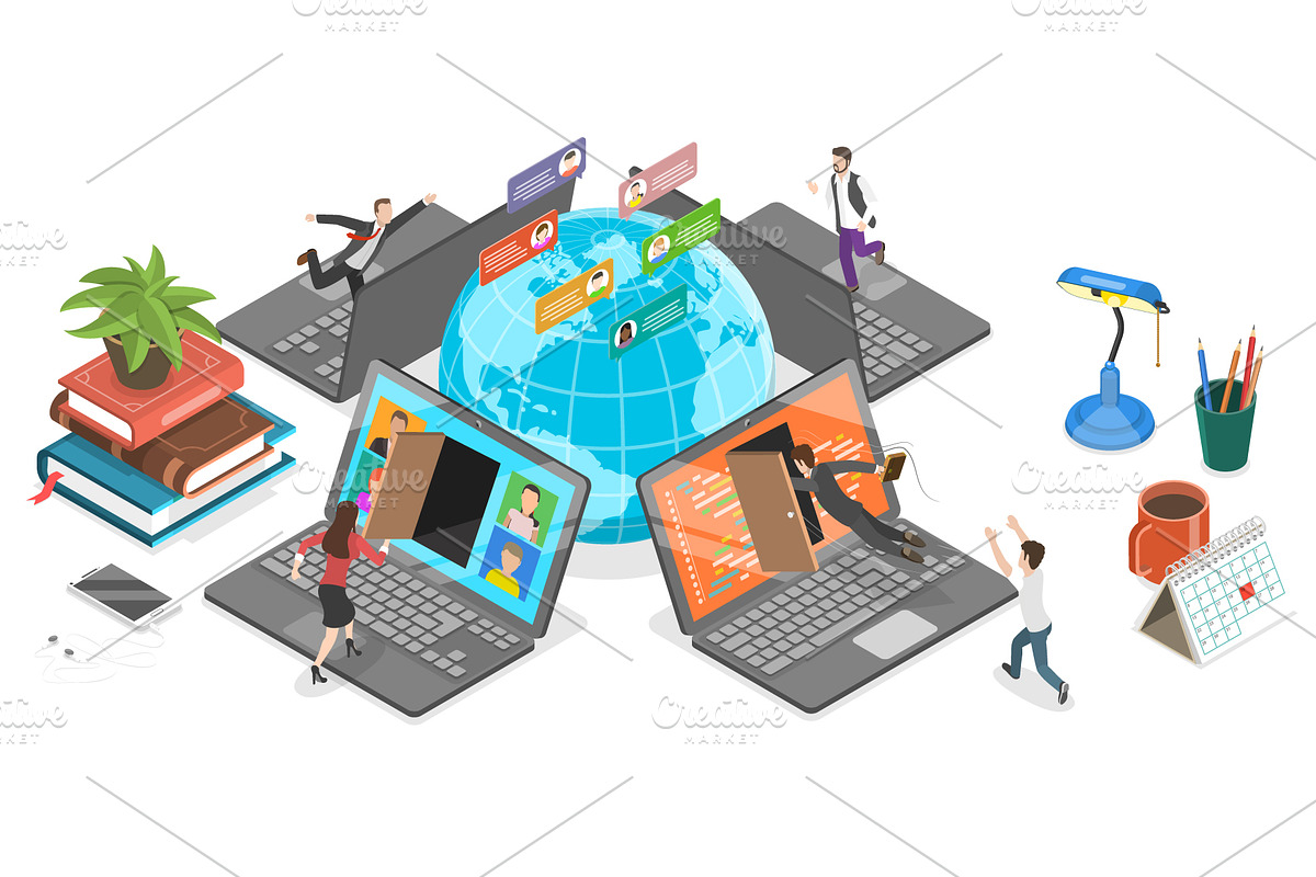 Hybrid Work Set 01, a Work Illustration by AndriiStore (Photo 9 of 11)