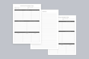 Marketing Planning Pages Set V-13