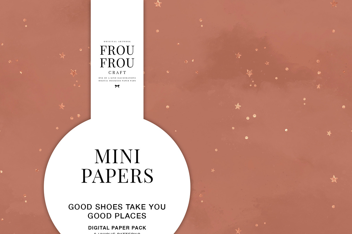 Pink White Rose Gold Mini Papers, a Pattern Graphic by Frou Fou Craft (Photo 5 of 7)