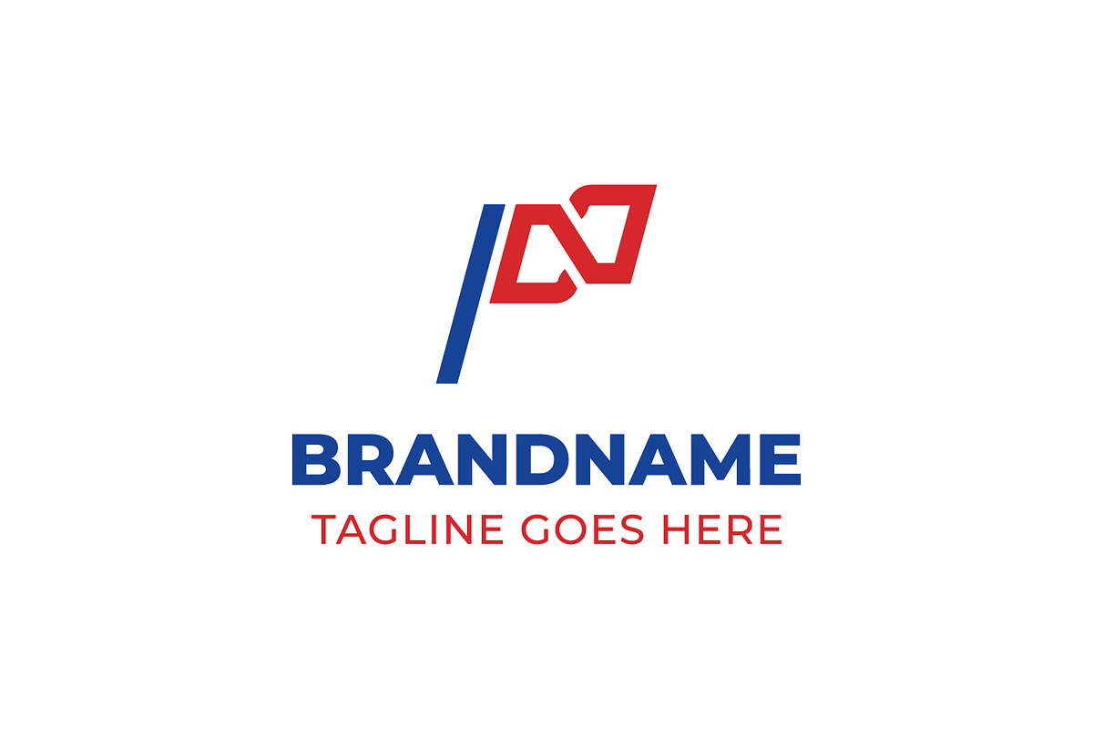 Letter N Flag Line Logo, a Branding & Logo Template by Pray Art Design Studio