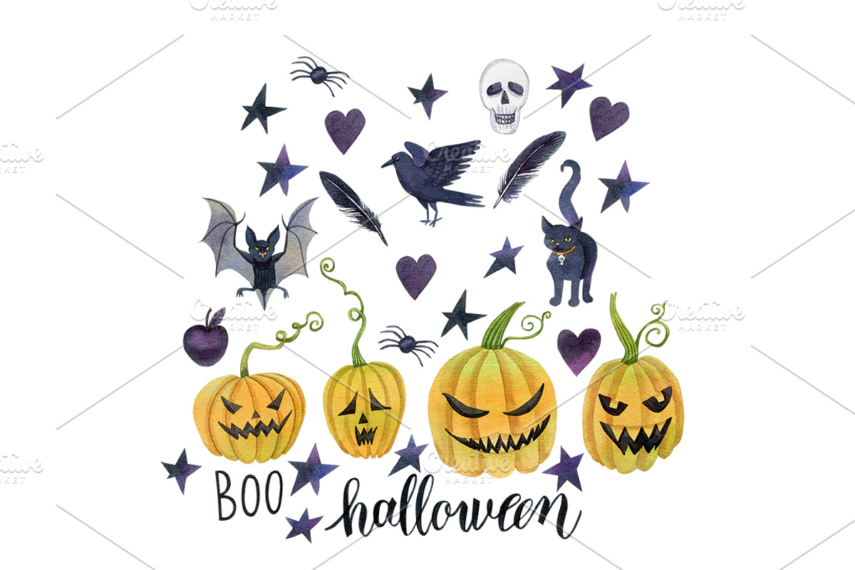 Halloween, a Decorative Illustration by Watercolor life (Photo 3 of 6)