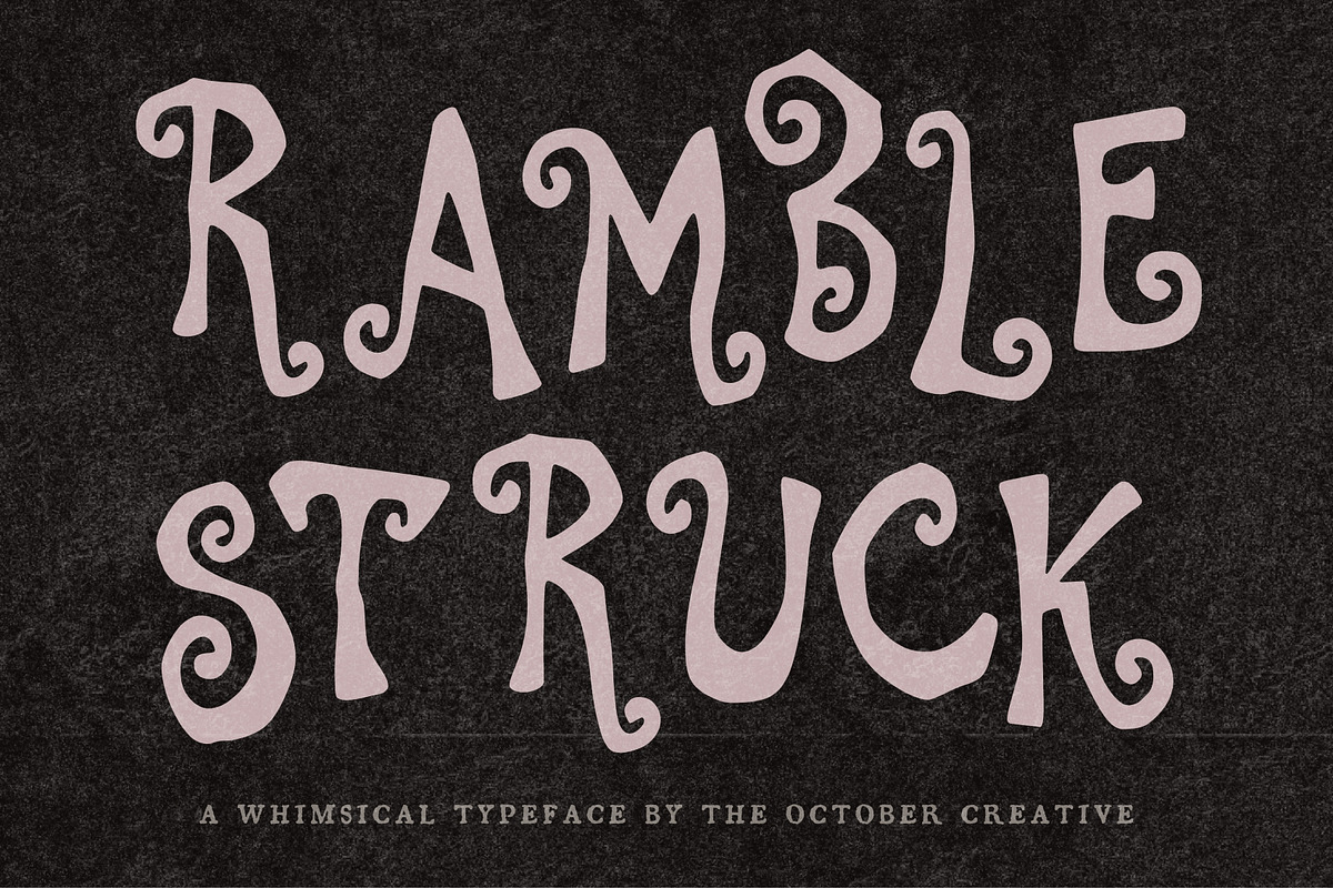 Ramblestruck Bouncy Display Font, a Handwritten Font by The October Creative (Photo 1 of 8)