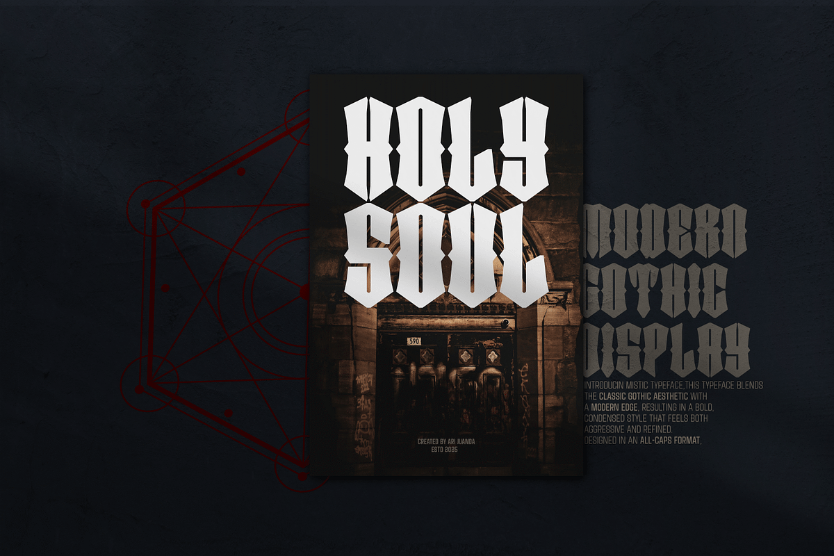 Mistica, a Blackletter Font by Linecreative (Photo 7 of 8)